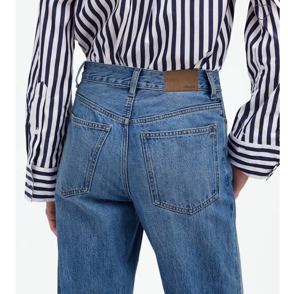 NWT Madewell The Rail Straight Jean in Reston Wash Released Hem Edition 25 - Picture 10 of 14